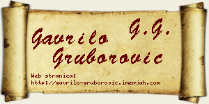 Gavrilo Gruborović vizit kartica